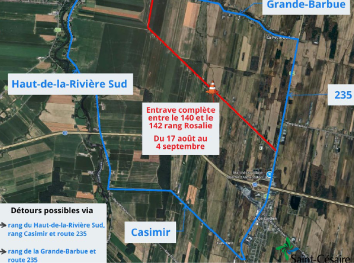 NEWS Travaux à Saint-Césaire (Ville de SaintCésaire)