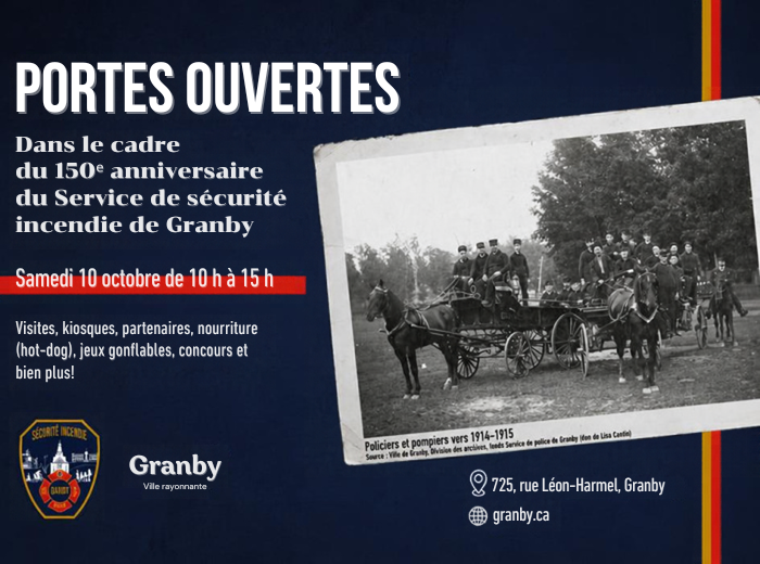 NEWS, portes ouvertes pompiers (Ville de Granby)